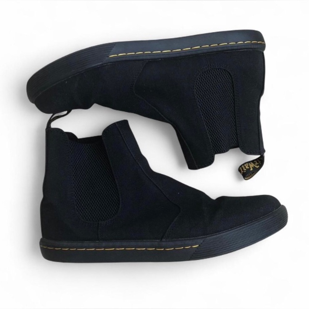 Dr Martens chelsea boots sneaker Makela black canvas US womens 9 Great Shape - Picture 5 of 11